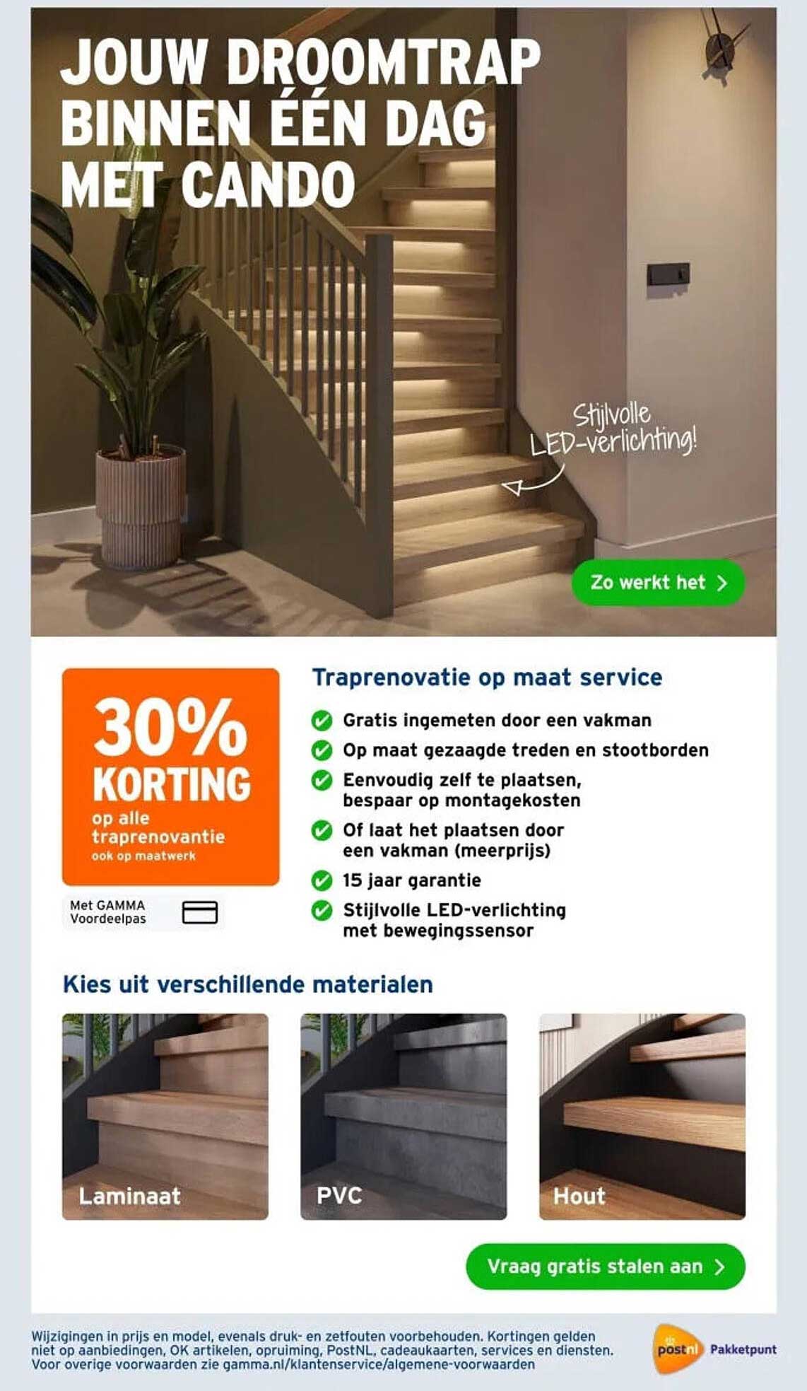 30% KORTING op alle traprenovatie ook op maatwerk