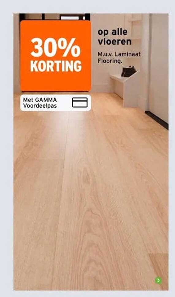 30% KORTING op alle vloeren M.u.v. Laminaat Flooring.