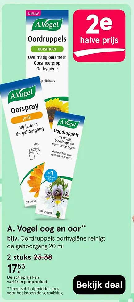 A. Vogel oog en oor** 2e halve prijs