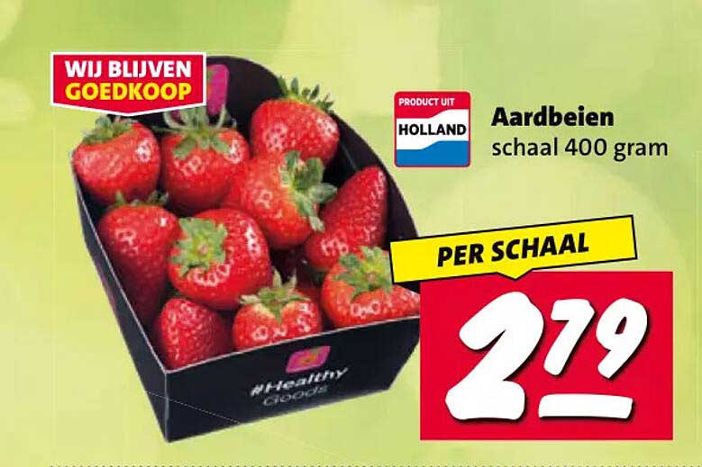 Aardbeien schaal 400 gram