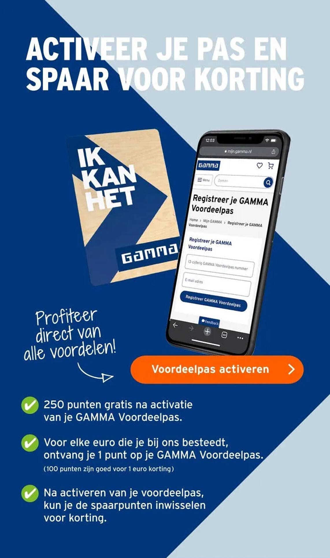 ACTIVEER JE PAS EN SPAAR VOOR KORTING
