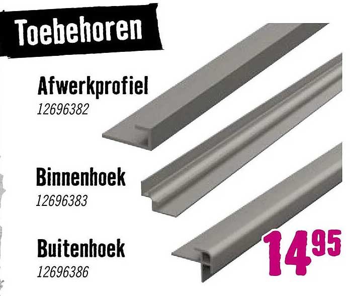 Afwerkprofiel Binnenhoek Buitenhoek