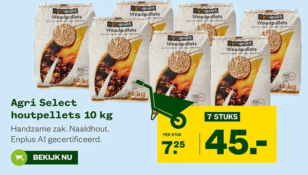 Agri Select houtpellets 10 kg