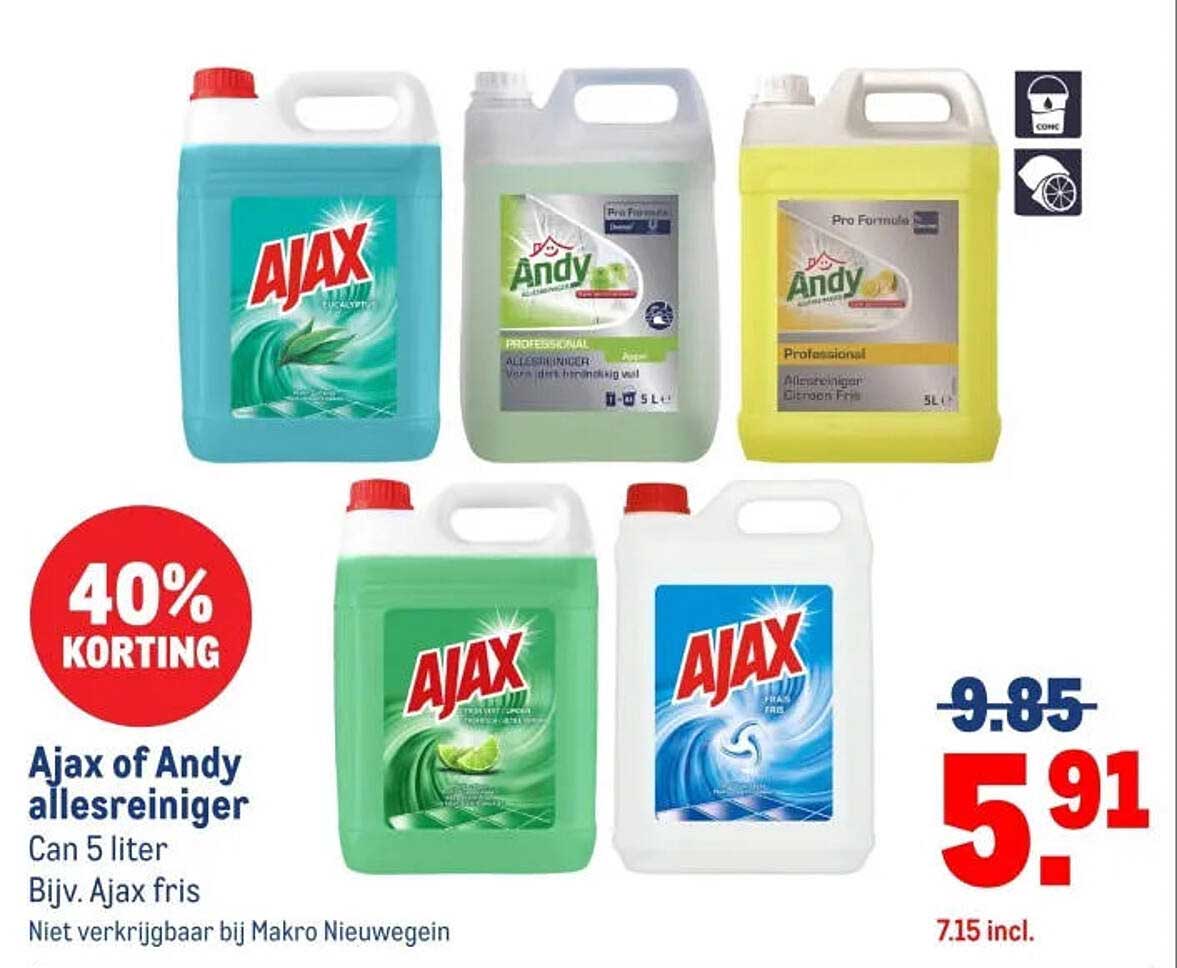 Ajax of Andy allesreiniger Can 5 liter