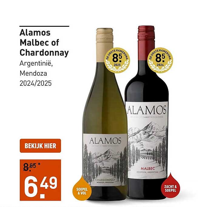 Alamos Malbec of Chardonnay Argentinië, Mendoza 2024/2025