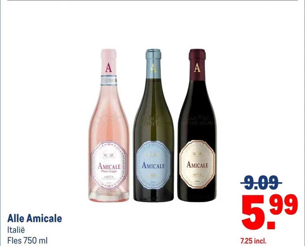 Alle Amicale Italië Fles 750 ml
