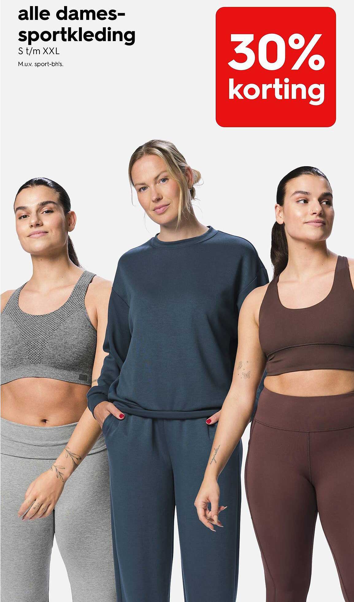 alle dames-sportkleding S t/m XXL