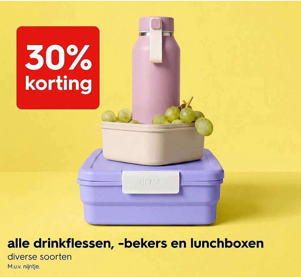 alle drinkflessen, -bekers en lunchboxen diverse soorten