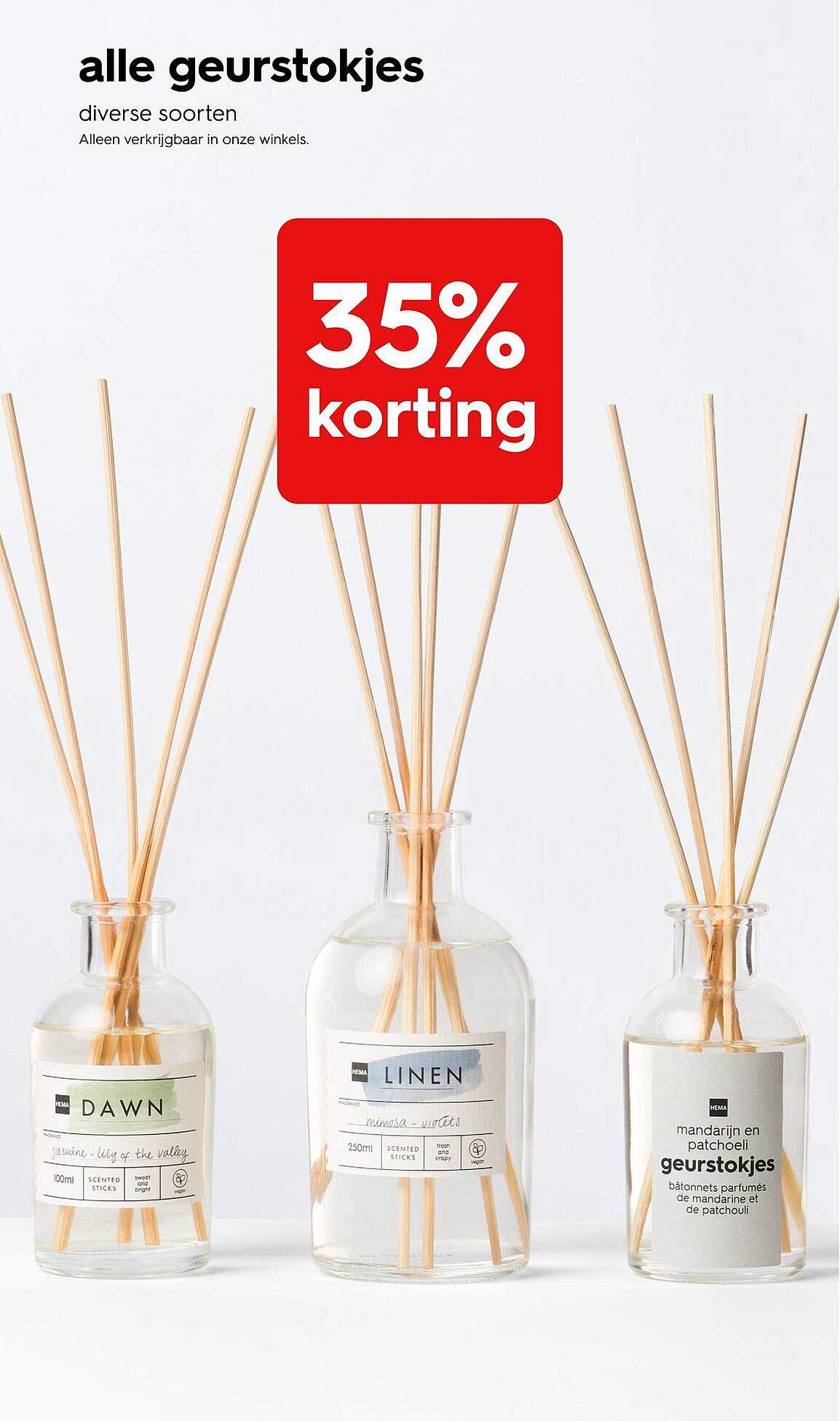 alle geurstokjes 35% korting