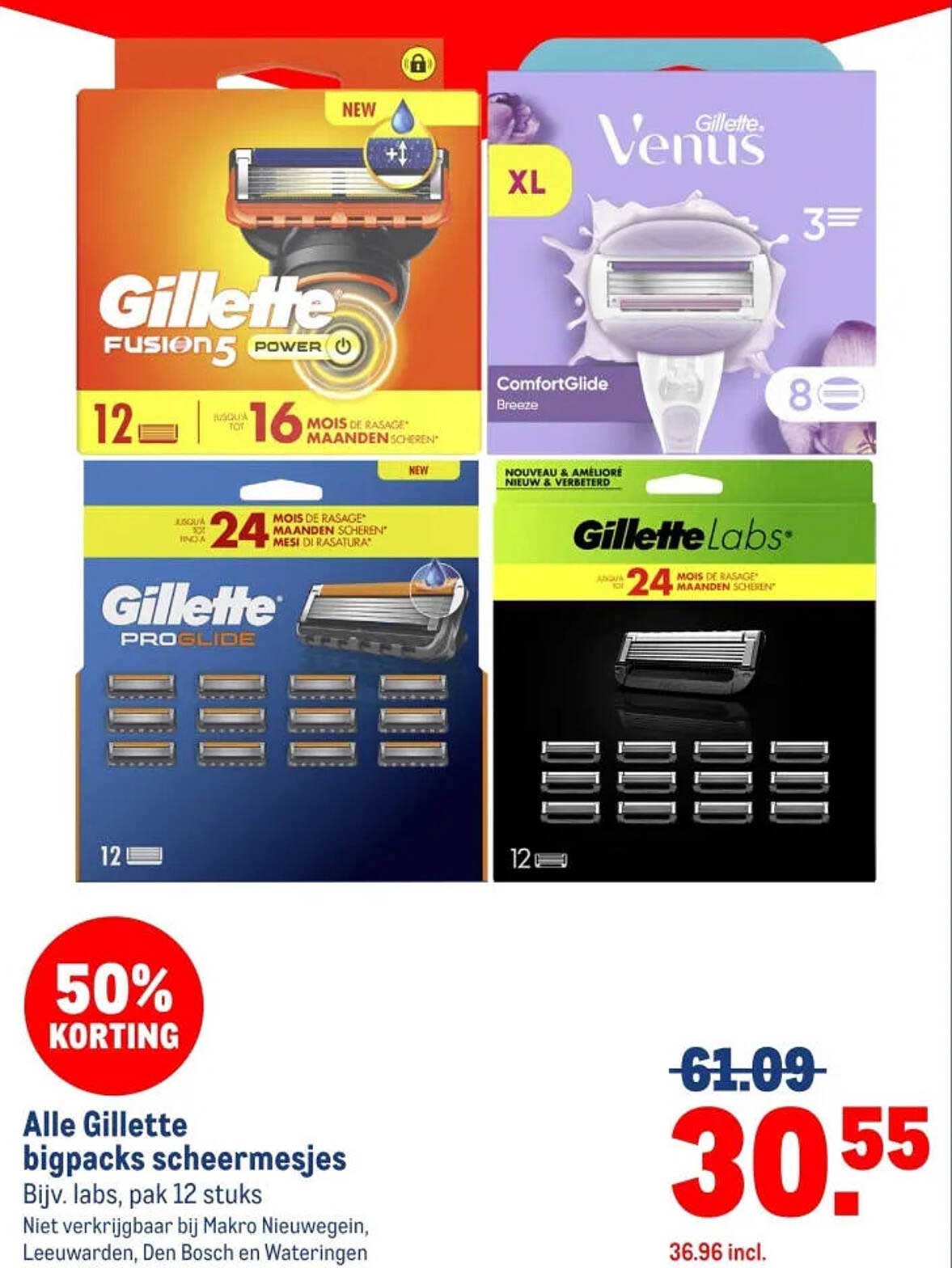 Alle Gillette bigpacks scheermesjes