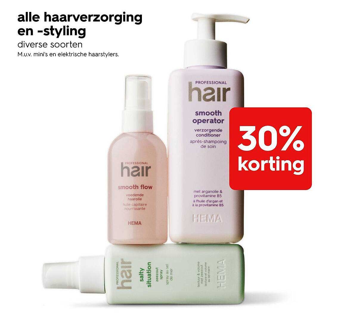 alle haarverzorging en -styling diverse soorten