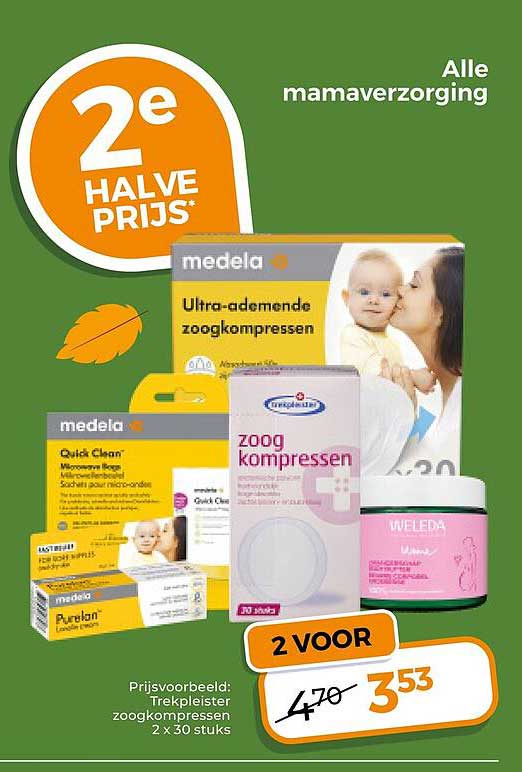 Alle mamaverzorging 2e halve prijs