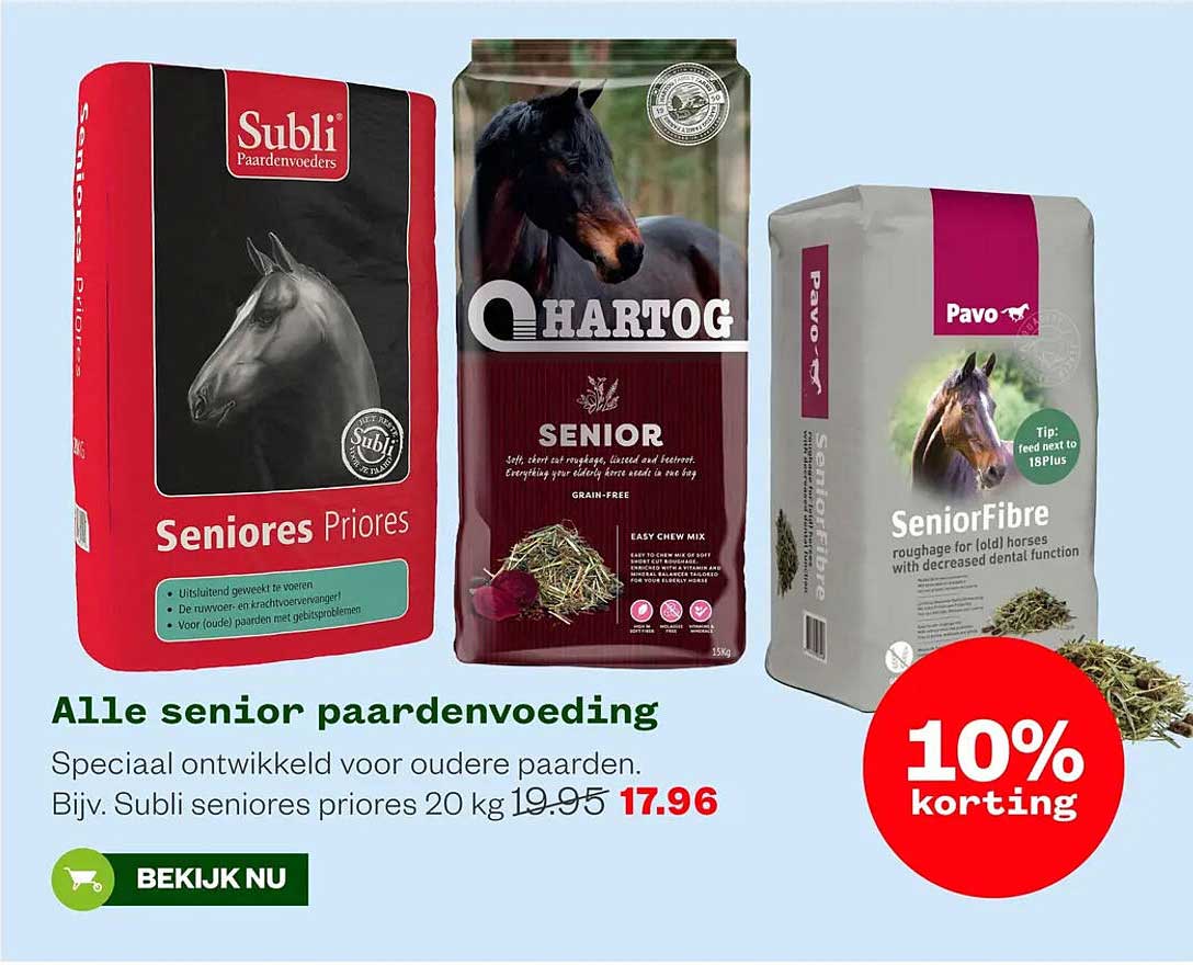 Alle senior paardenvoeding