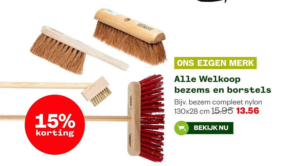 Alle Welkoop bezems en borstels