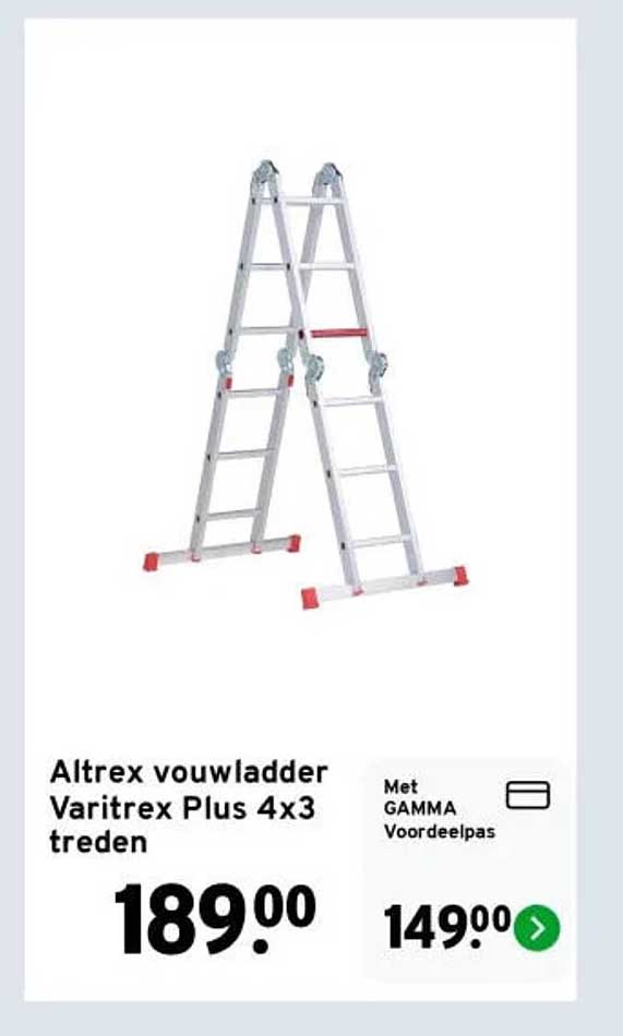 Altrex vouwladder Varitrex Plus 4x3 treden