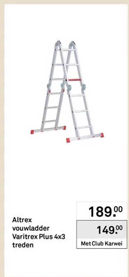 Altrex vouwladder Varitrex Plus 4x3 treden