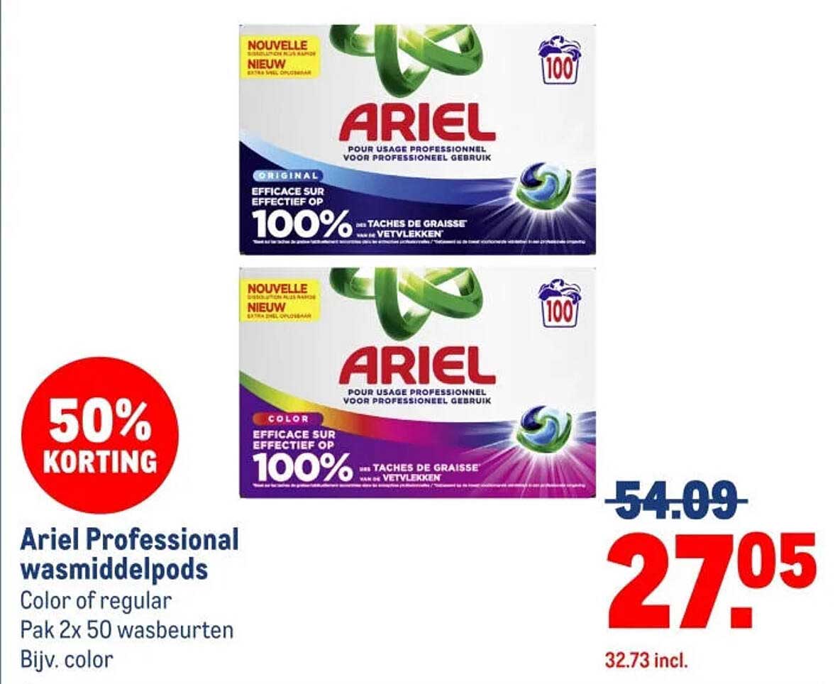 Ariel Professional wasmiddelpods Color of regular