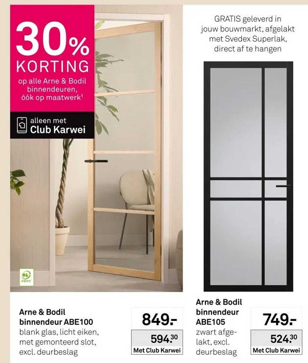 Arne & Bodil binnendeur ABE100