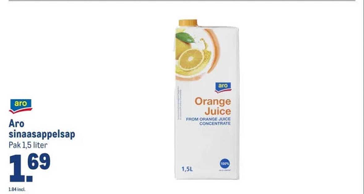 Aro sinaasappelsap Pak 1,5 liter