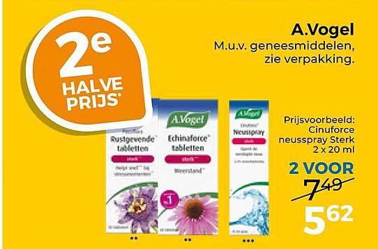 A.Vogel 2e halve prijs