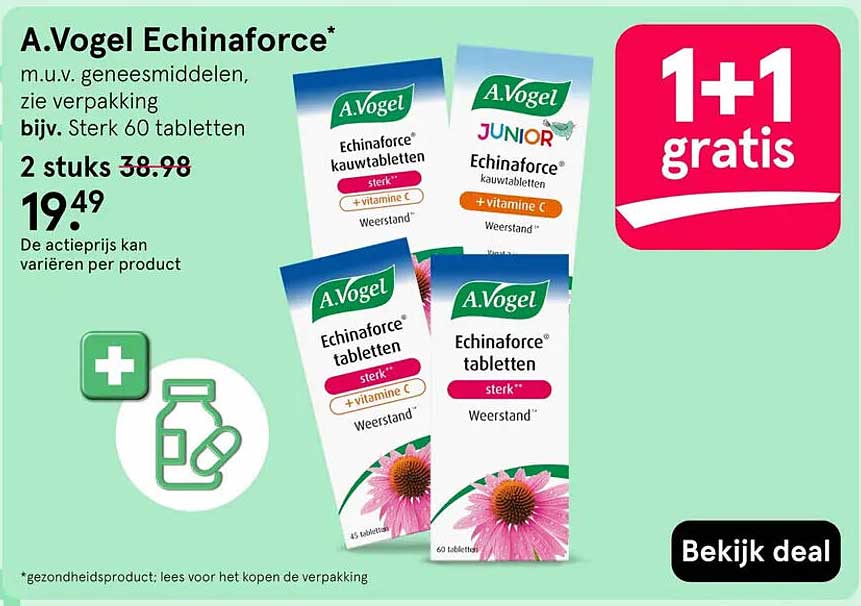 A.Vogel Echinaforce* 1+1 gratis
