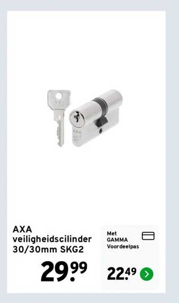AXA veiligheidscilinder 30/30mm SKG2