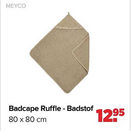 Badcape Ruffle - Badstof
