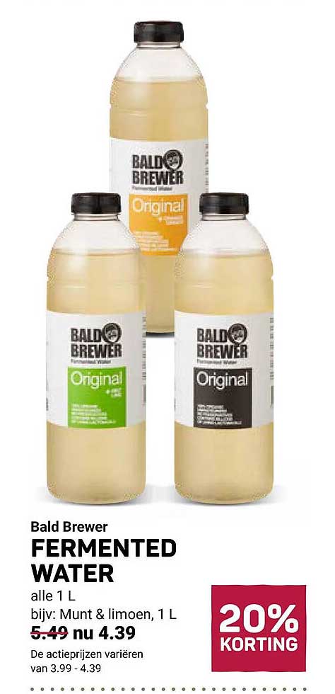 Bald Brewer FERMENTED WATER alle 1 L