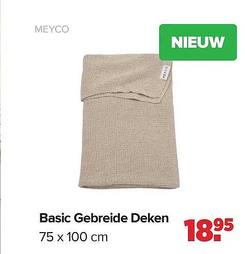 Basic Gebreide Deken 75 x 100 cm NIEUW
