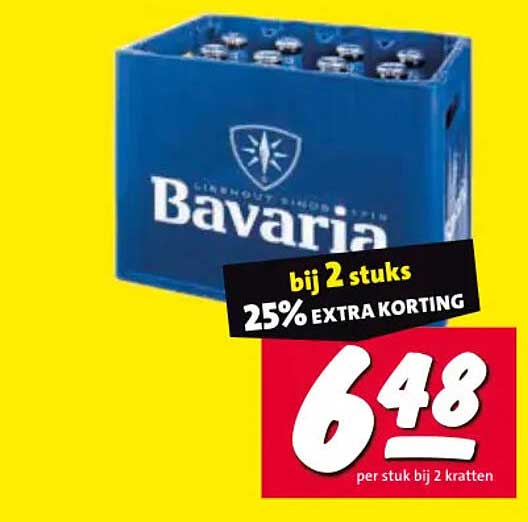 Bavaria bij 2 stuks 25% extra korting