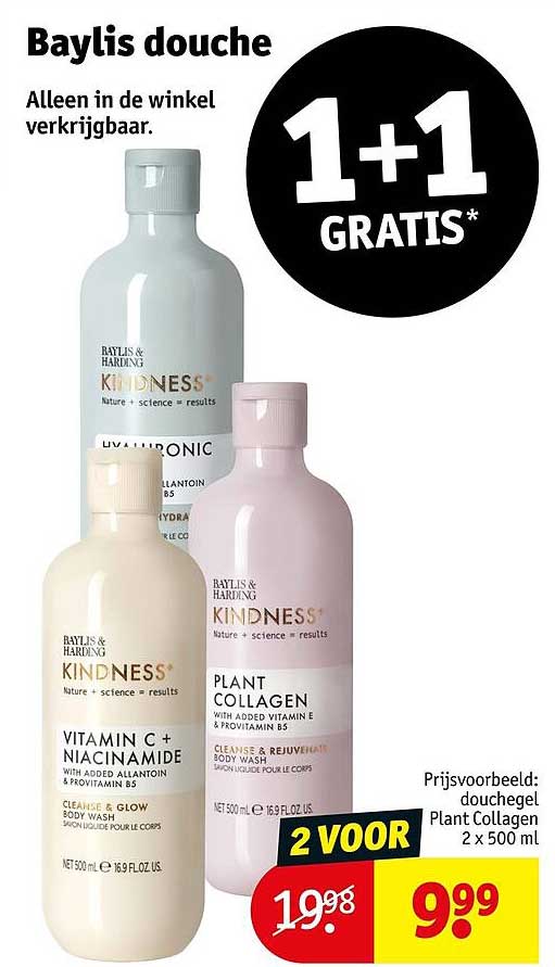 Baylis douche 1+1 GRATIS*