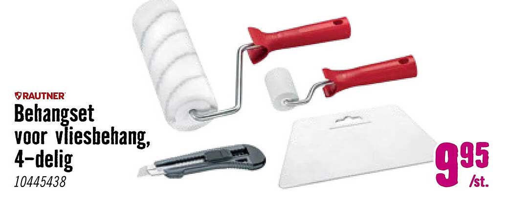 Behangset voor vliesbehang, 4-delig