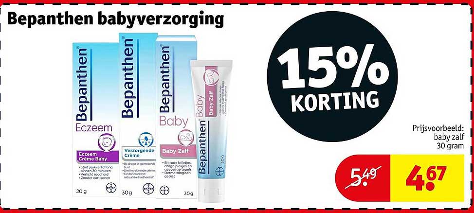 Bepanthen babyverzorging 15% korting