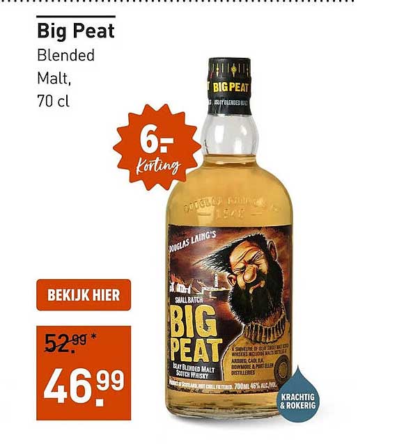 Big Peat Blended Malt, 70 cl