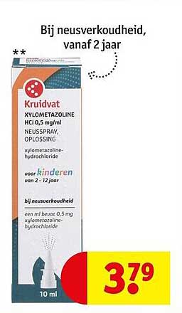 Bij neusverkoudheid, vanaf 2 jaar