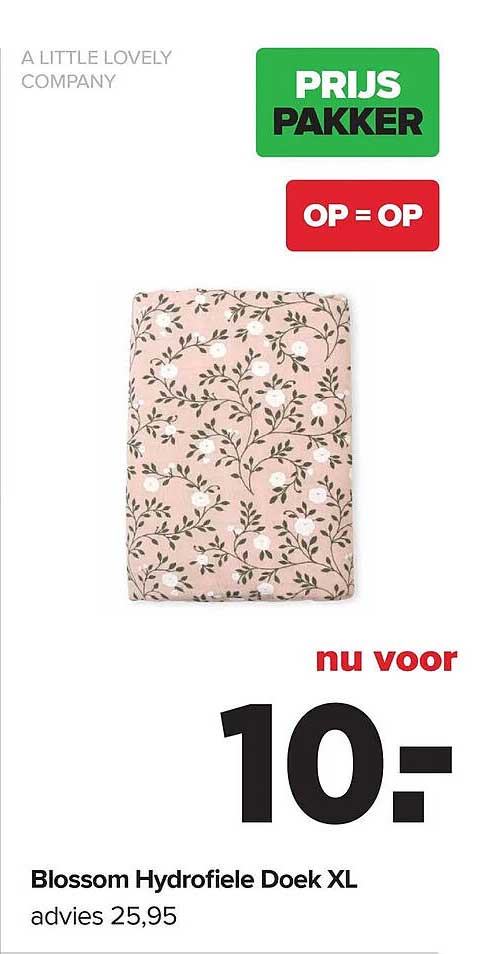 Blossom Hydrofiele Doek XL - PRIJS PAKKER OP = OP