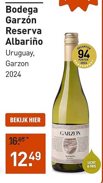 Bodega Garzón Reserva Albariño Uruguay, Garzon 2024