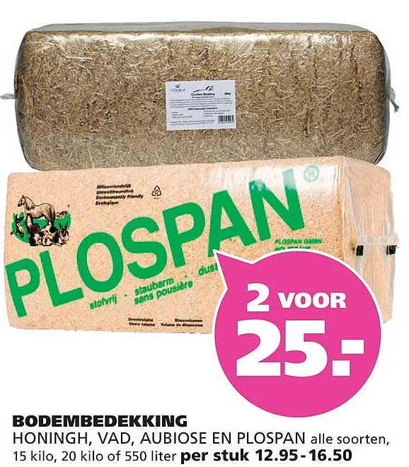 BODEMBEDEKKING HONINGH, VAD, AUBIOSE EN PLOSPAN alle soorten