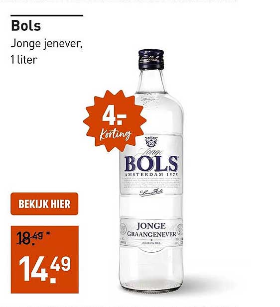 Bols Jonge jenever, 1 liter