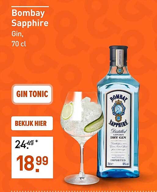 Bombay Sapphire Gin, 70 cl