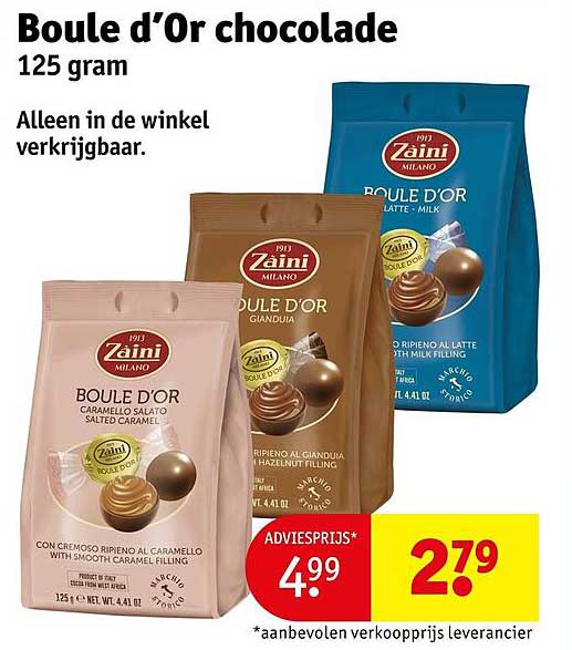 Boule d’Or chocolade 125 gram