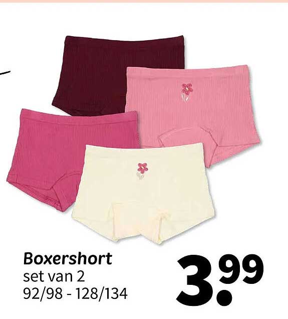 Boxershort set van 2 92/98 - 128/134