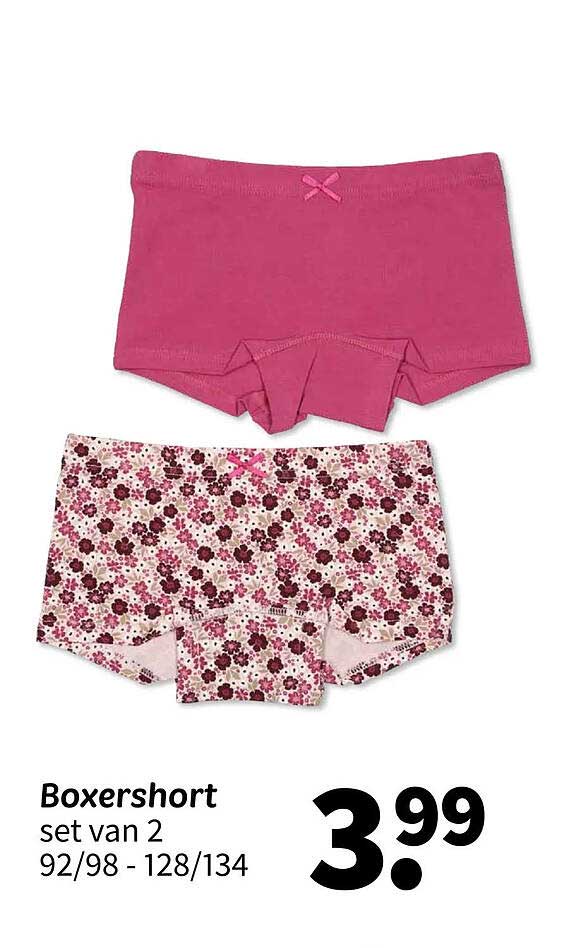 Boxershort set van 2 92/98 - 128/134