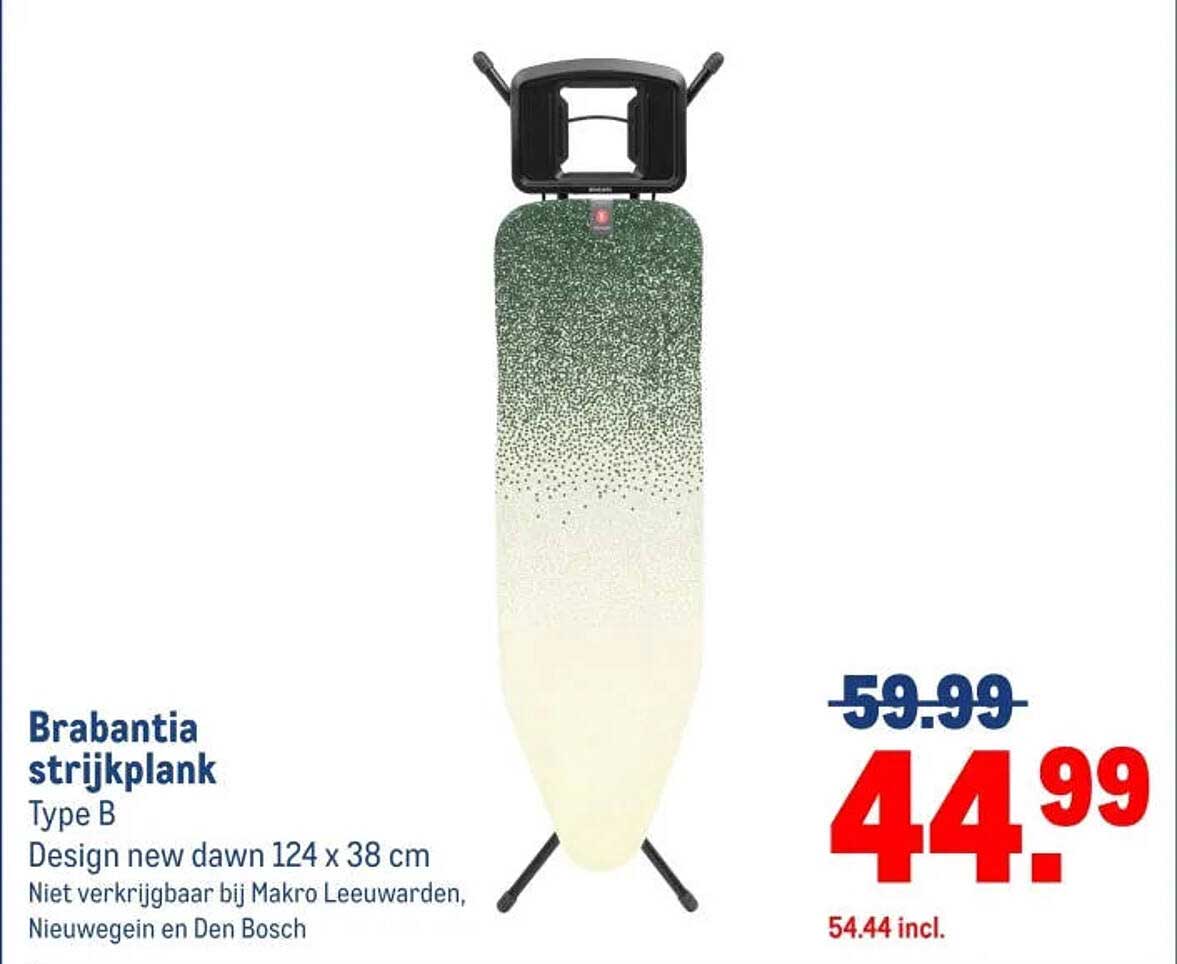 Brabantia strijkplank Type B Design new dawn 124 x 38 cm