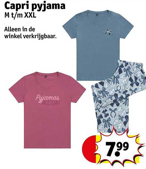 Capri pyjama M t/m XXL