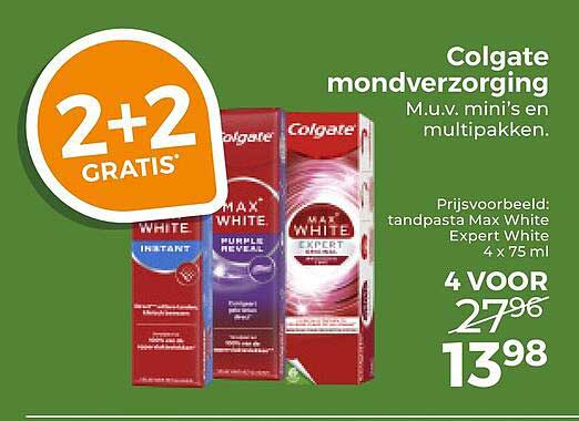 Colgate mondverzorging 2+2 GRATIS