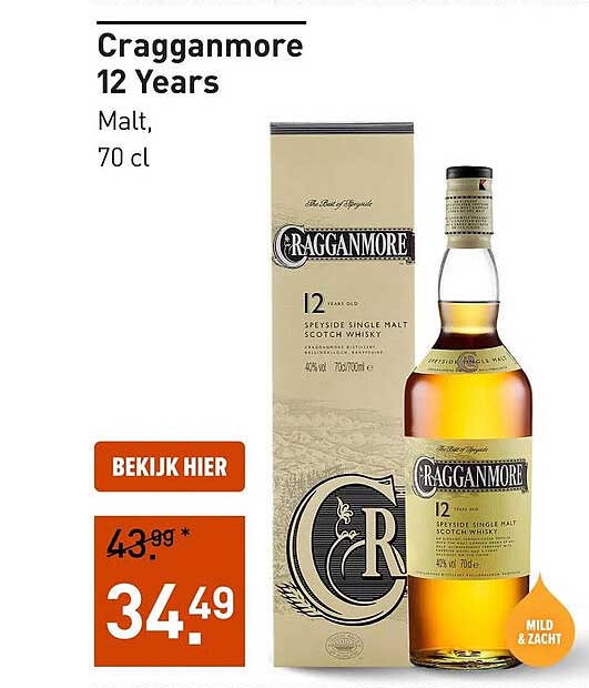 Cragganmore 12 Years Malt, 70 cl