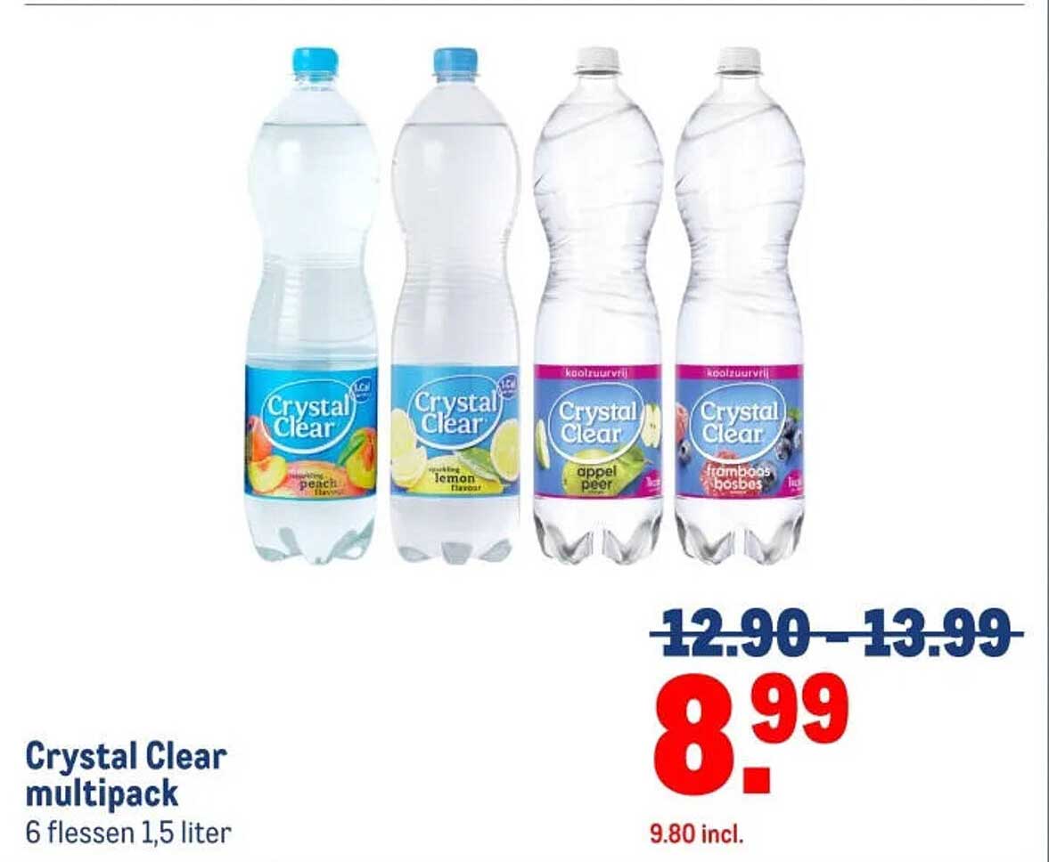 Crystal Clear multipack 6 flessen 1,5 liter