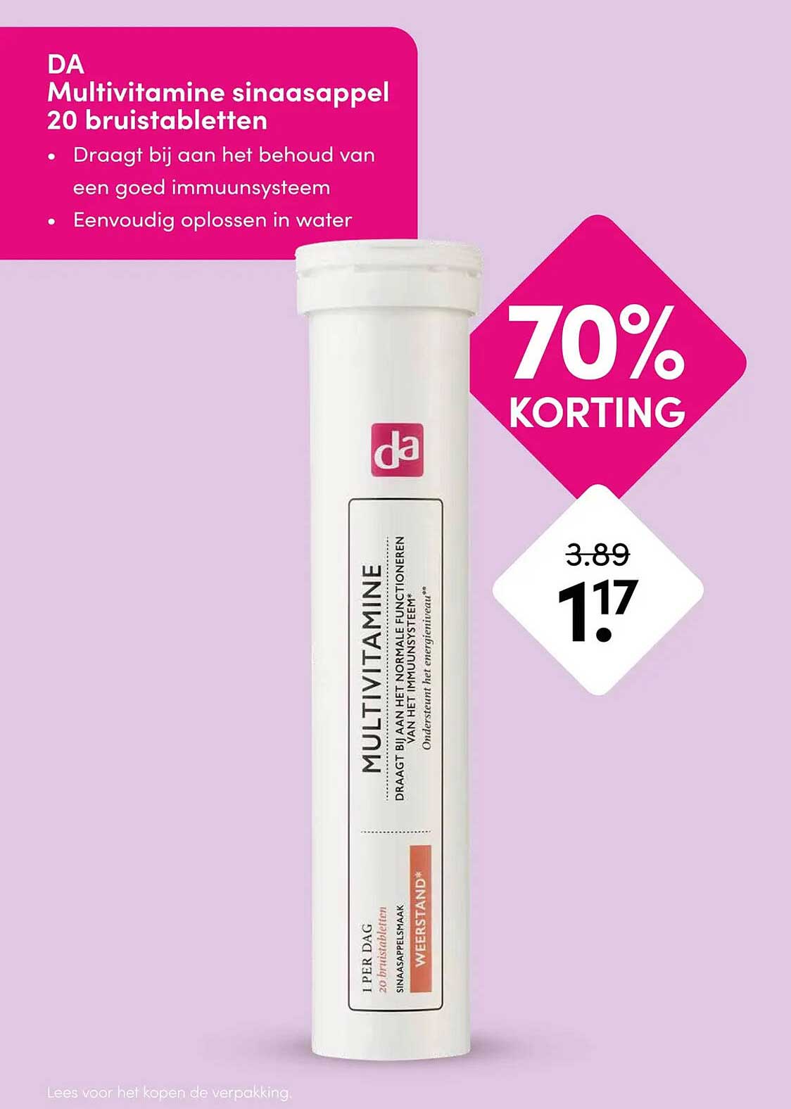 DA Multivitamine sinaasappel 20 bruistabletten