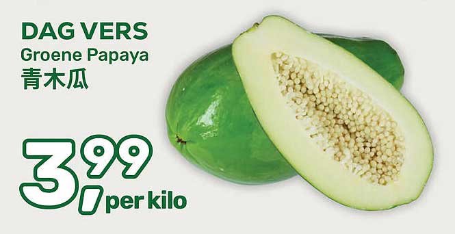 DAG VERS Groene Papaya 青木瓜